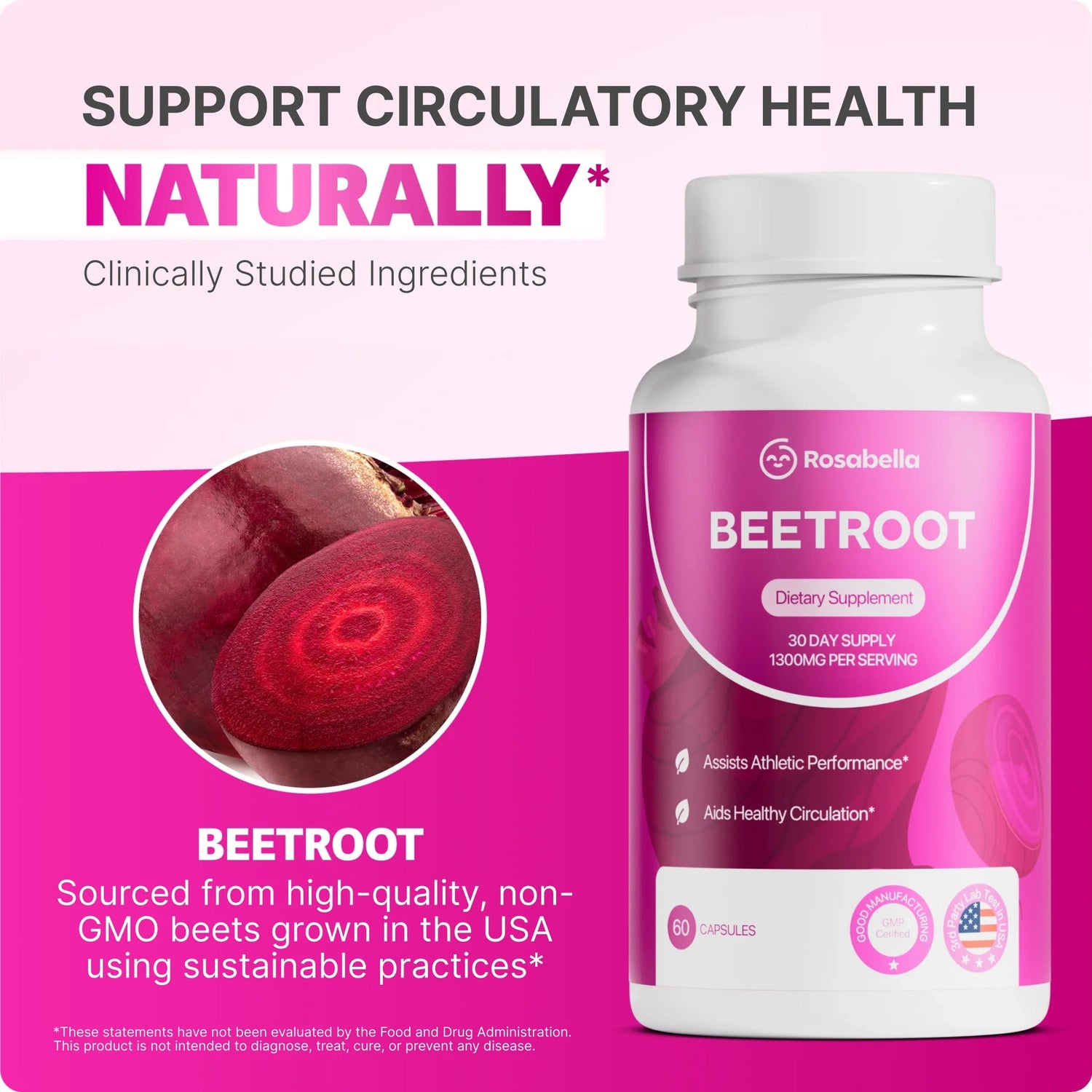 Rosabella Organic Capsules 60 Capsules